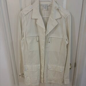 Vintage white light jacket cargo style * accepting offers